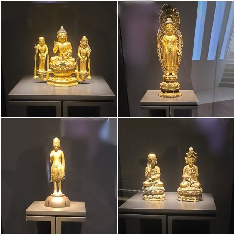 Las pequeñas budas están en exposición en el museo Leeum Seúl